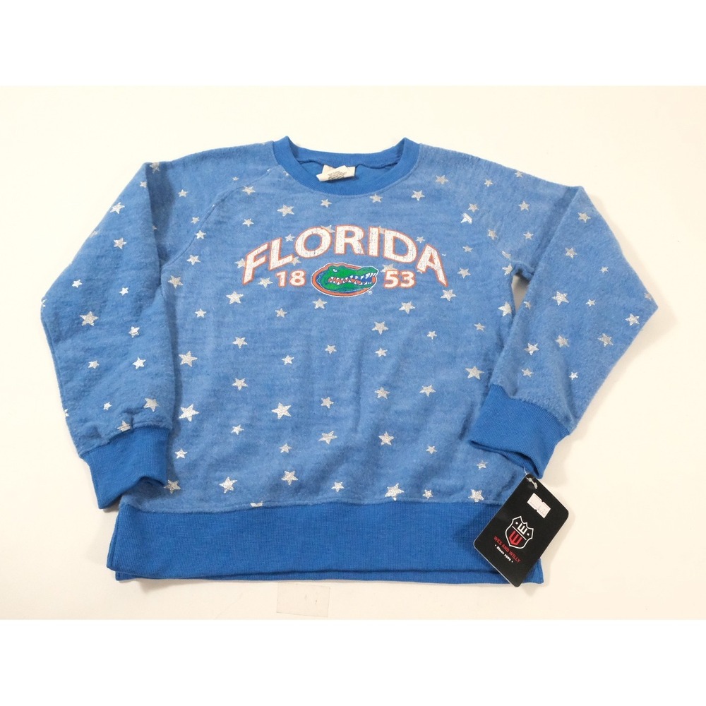 Wes and Willy Florida Gators Girls Blue Moon‎ Star Sweatshirt Girls Size 10 NEW